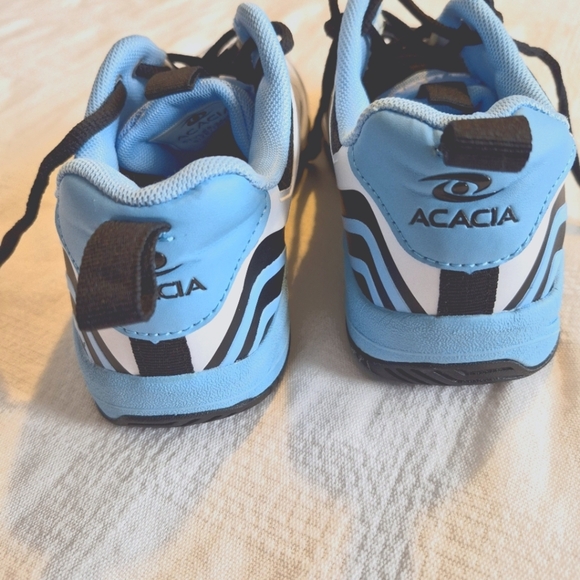 Acacia women's size 8W white & light blue pickleball sneakers shoes EUC - Picture 4 of 8